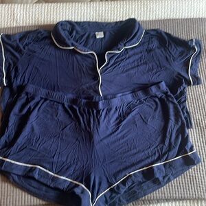 Nordstrom navy short pj set